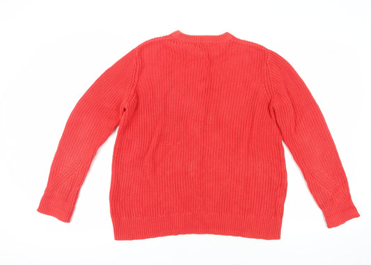 Womens UK Size M Marks and Spencer Red Pullover Jumper