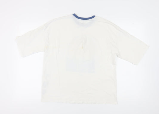 Unisex Adults UK Size XS Levi's White Ringer T-Shirt