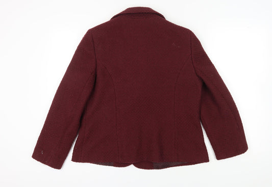 Isle Women's Red Bouclé Blazer Size 16 Classic Style