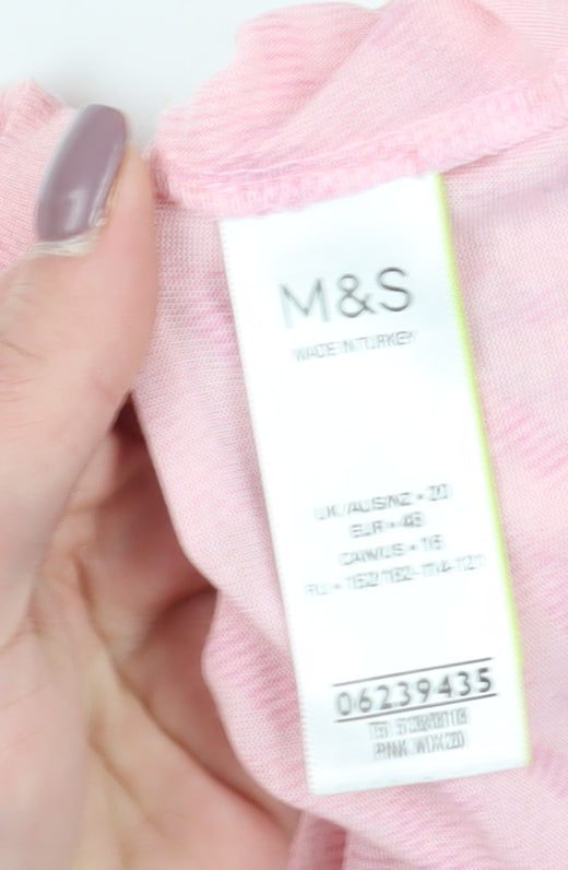 Marks and Spencer Women's Pink Sleeveless T-Shirt UK 20