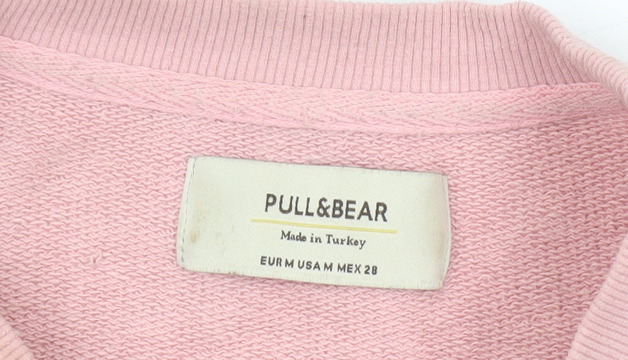 Womens UK Size M Pull&Bear Pink Pullover Sweatshirt