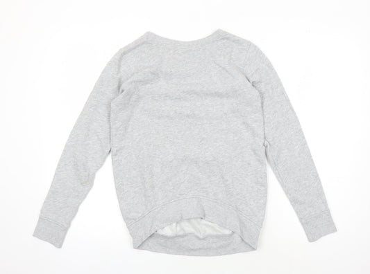 H&M Women's Grey Sequin Pullover Sweatshirt, Size S
