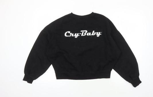 DIVIDED Unisex Black Graphic Print Sweatshirt S