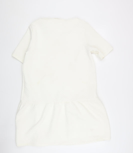 Hush Women's White Short Sleeve Dress Size 12
