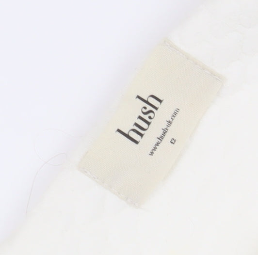 Hush Women's White Short Sleeve Dress Size 12