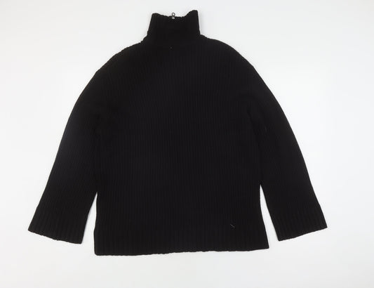 H&M Unisex Black S Pullover Jumper with High Neck