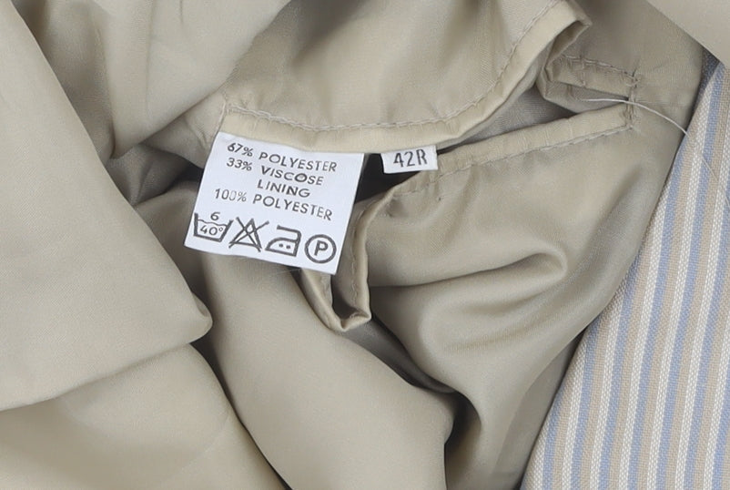 Mens UK Size 42 Gurteen Regular Beige Suit Jacket