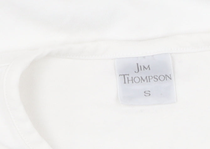 Jim Thompson White T-Shirt with Butterfly Print, Women, S