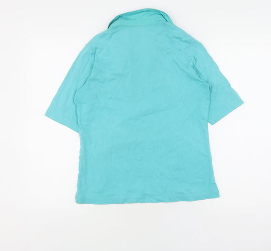 Womens UK Size M Karen Scott Blue Polo