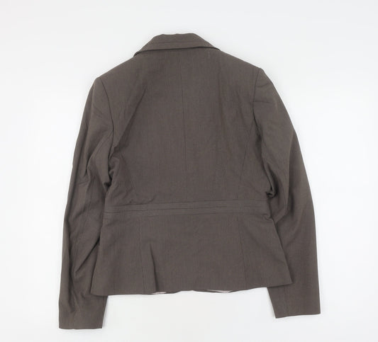 Next Women's Brown Pinstripe Blazer - Size 12