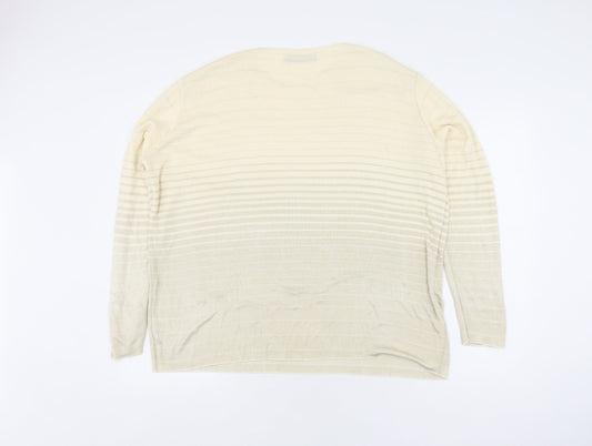 Womens UK Size 14 Debenhams Beige Pullover Jumper