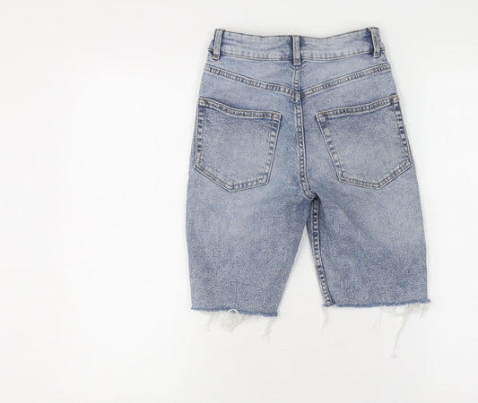 H&M Women's Blue Bermuda Denim Shorts UK 4