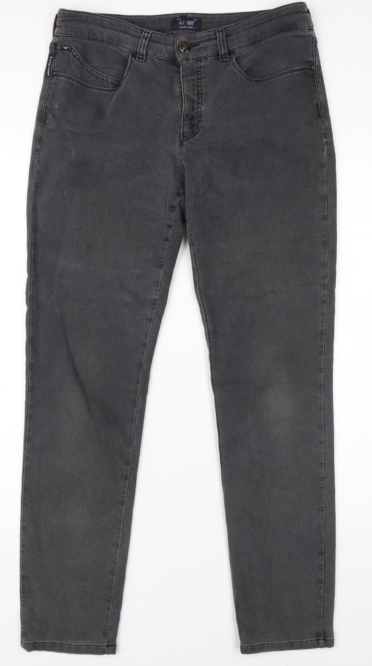 Mens UK Size 31 Armani Jeans Slim Fit Skinny Grey Jeans