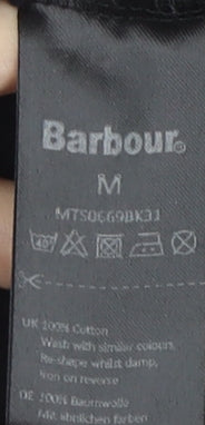 Barbour Black Long Sleeve Mens T-Shirt M Motorcycle Graphic