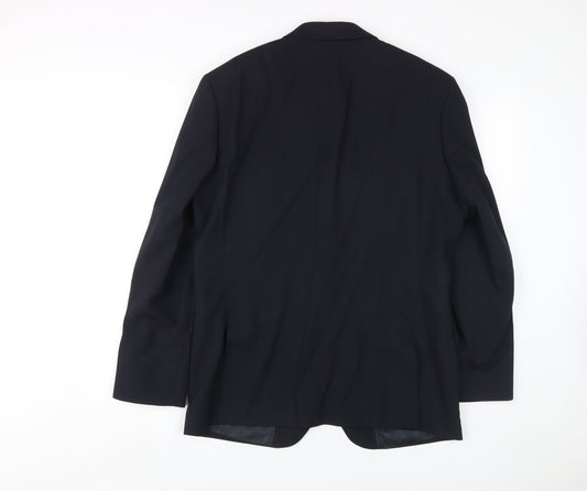 Mens UK Size 40 Jeff Banks Regular Blue Suit Jacket