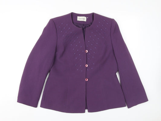 Womens UK Size 10 Eastex Purple Basic Jacket