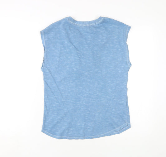 Laura Ashley Women’s Blue Sleeveless Blouse, Size 8