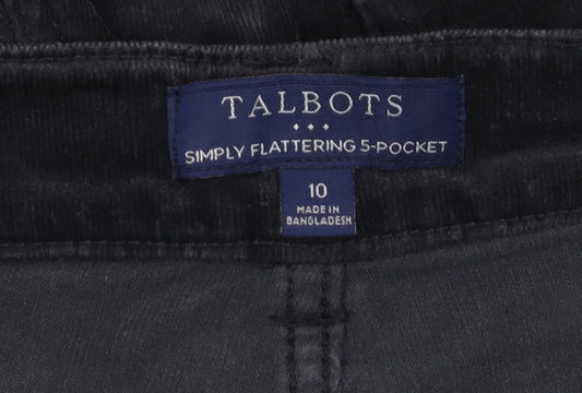 Womens UK Size 10 Talbots Regular Fit Straight Black Trousers