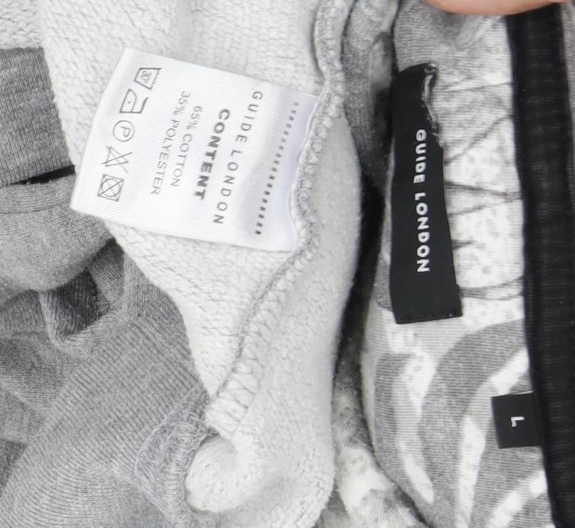 Guide London Men's Grey Pullover Hoodie Size L
