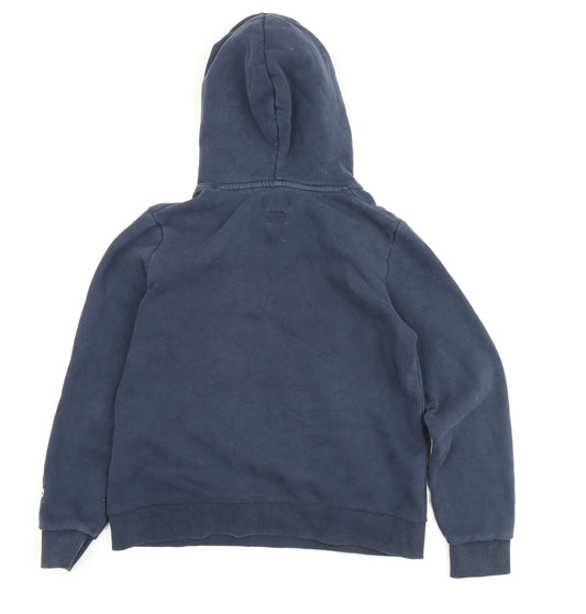 Superdry Women's Blue Hoodie Size 12 - Casual Pullover