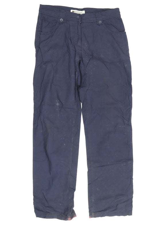 Womens UK Size 8 Mountain Warehouse Regular Fit Cargo Blue Trousers