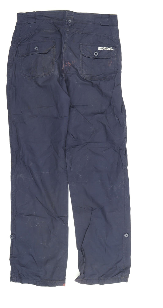 Mountain Warehouse Women's Blue Cargo Trousers Size 8