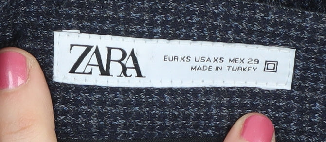Mens UK Size XS Zara Slim Fit Dress Pants Blue Trousers