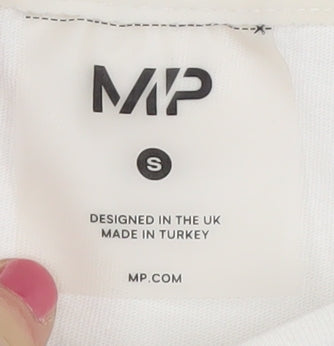 MP Men's White Long Sleeve Crew Neck T-Shirt - S