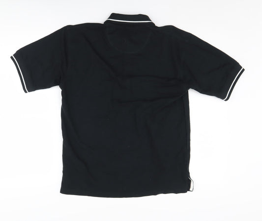 KUSTOM KIT Men's Black XS Polo Shirt Logo Short Sleeve