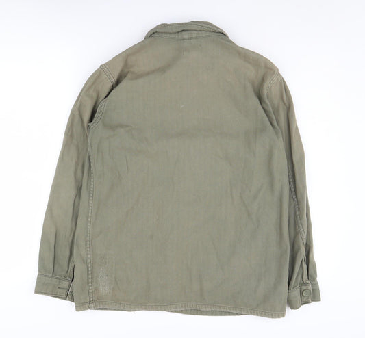 Womens UK Size 10 Topshop Green Military Jacket