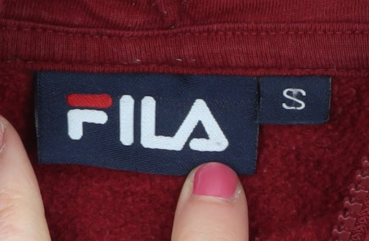 Mens UK Size S FILA Red Full Zip Hoodie
