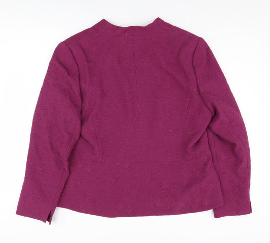 Eastex Women's Purple Long Sleeve Blazer UK 16