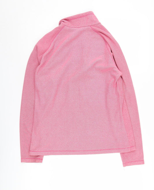 Regatta Women's Pink Henley Sweatshirt UK 10 High Neck