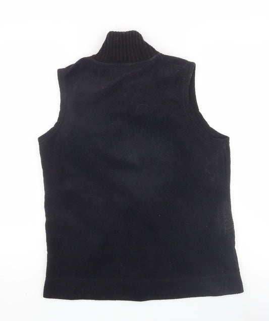 M&Co Women's Black Waistcoat, Sleeveless Fleece, Medium