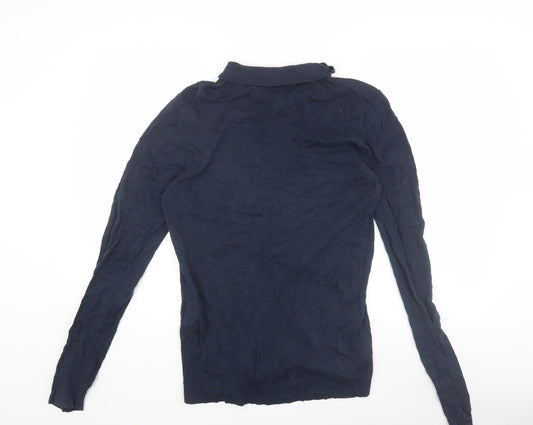 Pearly King Co Men's Blue Long Sleeve Polo L