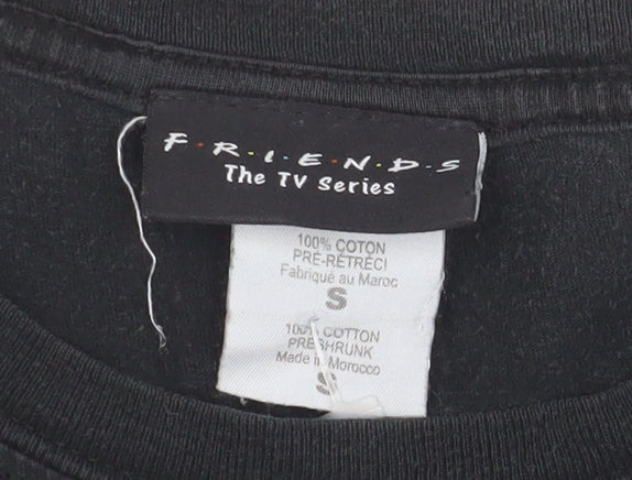 Mens UK Size S FRIENDS Black T-Shirt