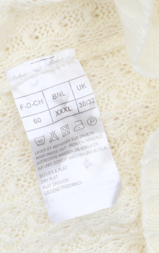 Womens UK Size 30/32 Damart Ivory Vest Jumper