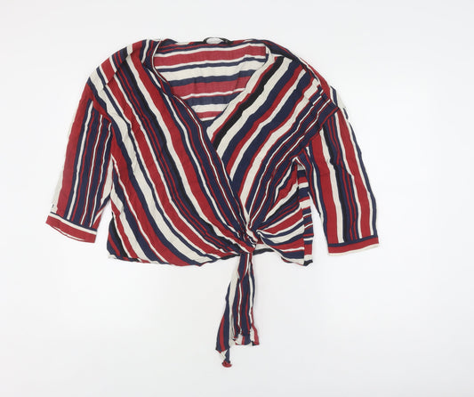 Zara Basic Women's Multicoloured Wrap Blouse Size L
