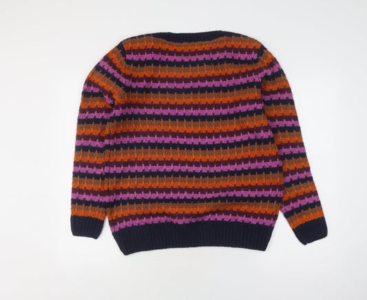 Womens UK Size M ISLE Multicoloured Pullover Jumper