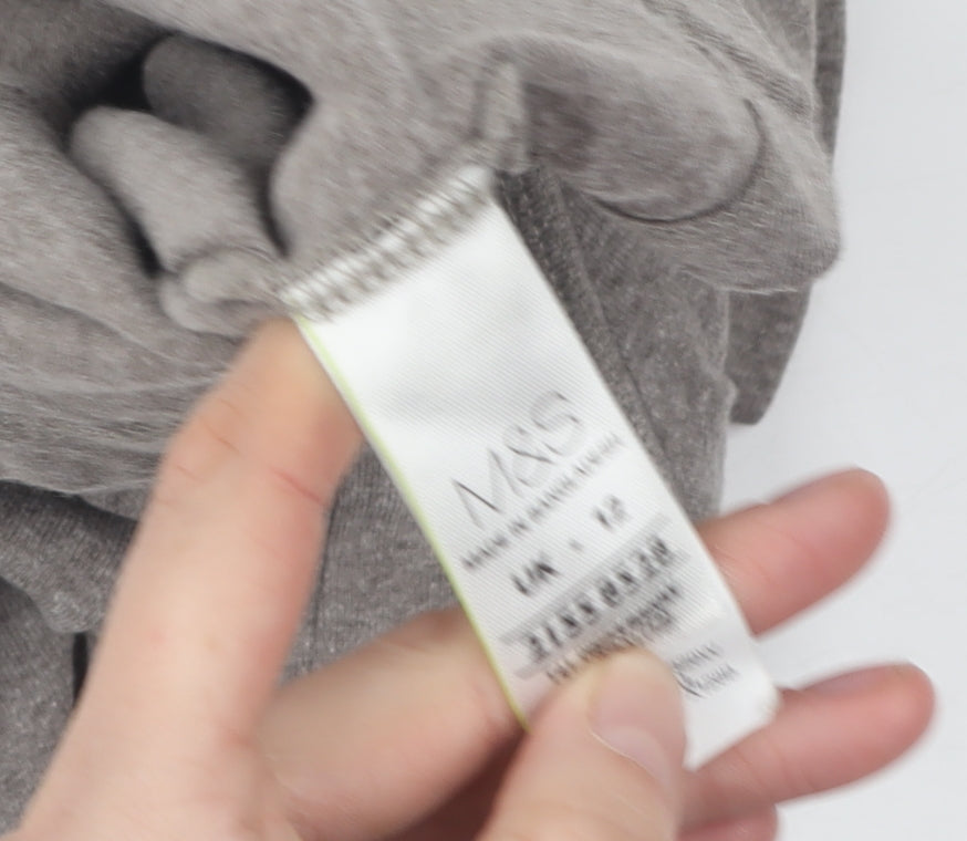 Womens UK Size 12 Marks and Spencer Grey T-Shirt