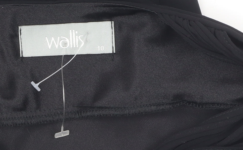 Brand and care label for Wallis Women’s Black Dress, size UK 10, Sleeveless
