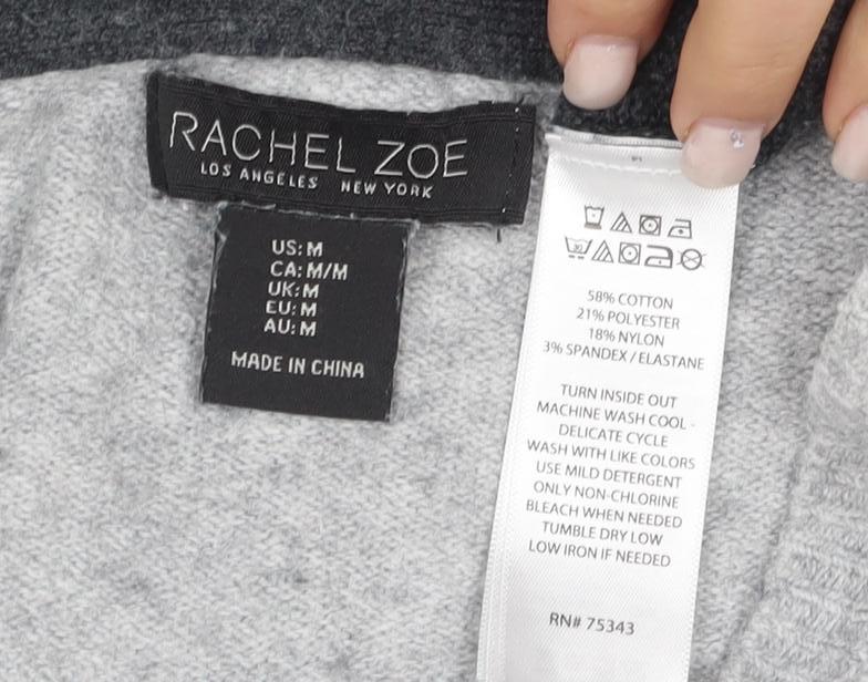 Womens UK Size M Rachel Zoe Grey Pullover Jumper
