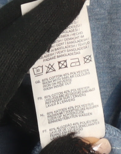 SoulCal & Co Men's Blue Floral T-Shirt L