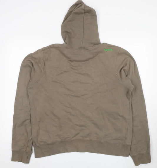 Mens UK Size XL Bench Brown Pullover Hoodie