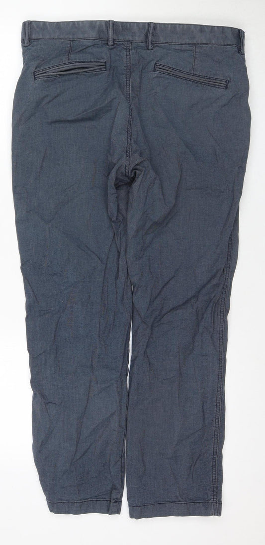 Marks and Spencer Men's Blue Chino Trousers L