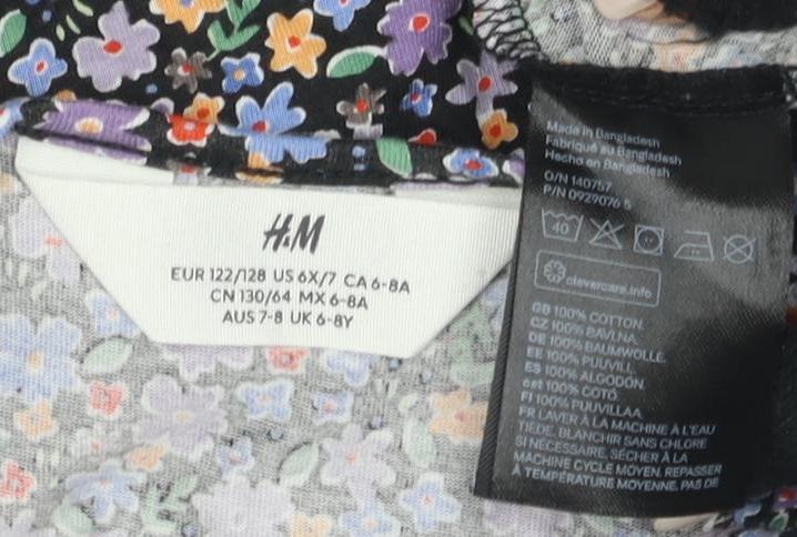 H&M Floral A-Line Girls Dress 6-8 Years