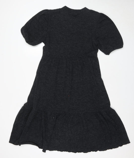 Brave Soul Women's Black Short Fit & Flare Dress S