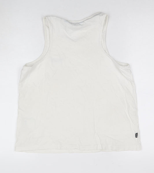 Womens UK Size 12 Superdry White Jersey Tank