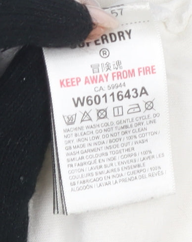 Womens UK Size 12 Superdry White Jersey Tank
