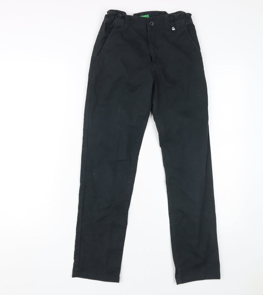 United Colors of Benetton Boys Black XL Chino Trousers